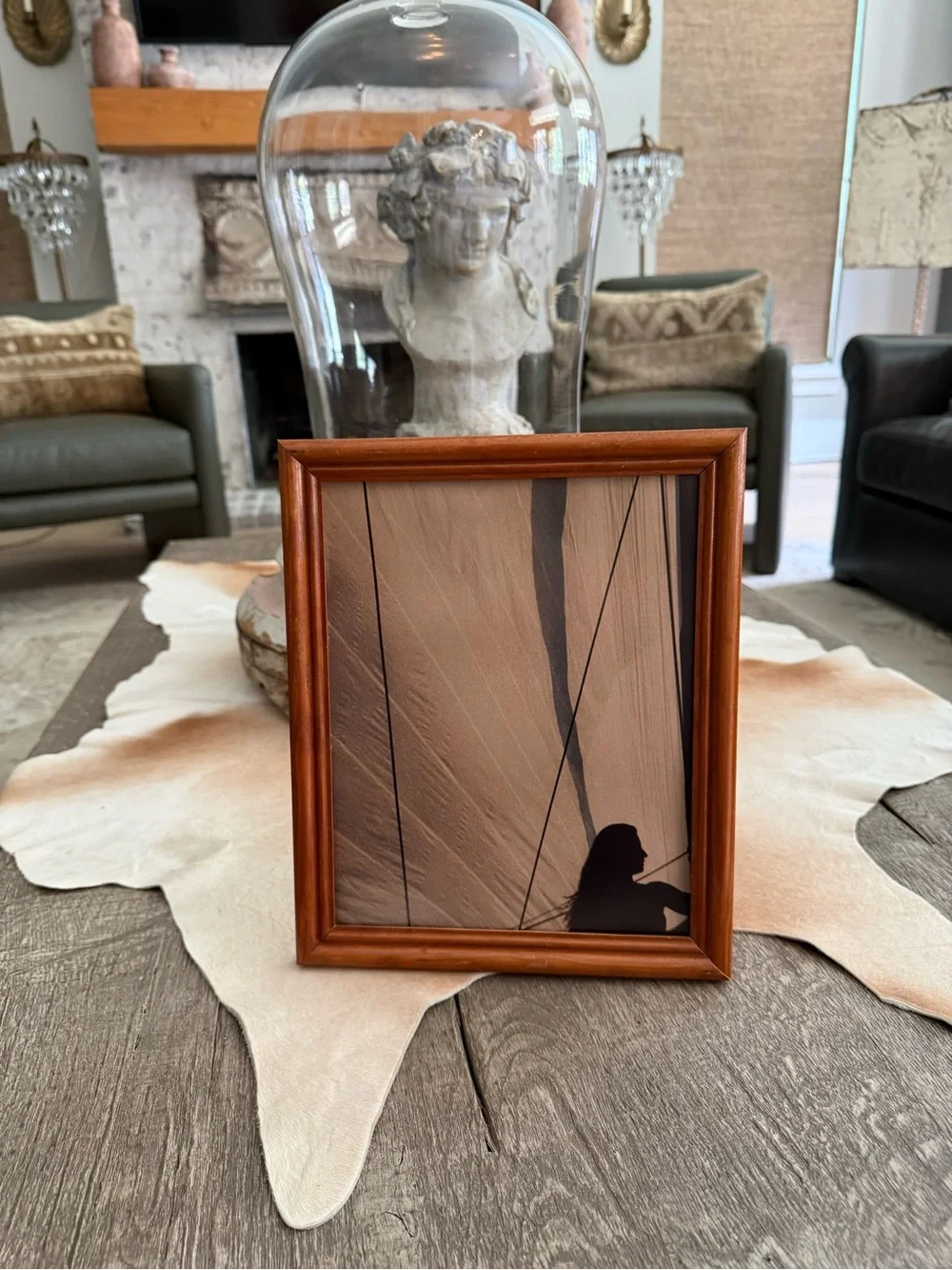 Vintage Wood Photo Frame in Honey Warm Brown